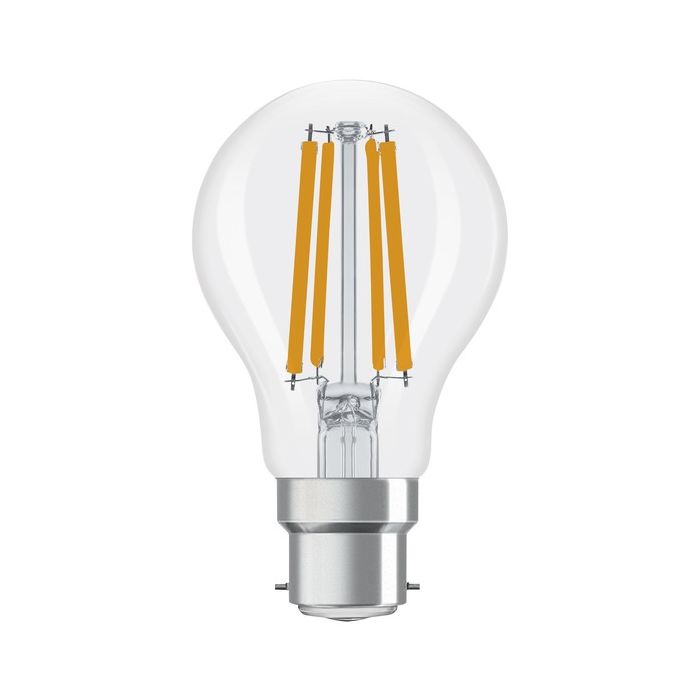 LEDVANCE Classic A B22d LED Lamp 4.9W Extra Warm White Dimmable 60W Replacement A60 GLS bulb - Rear View 1