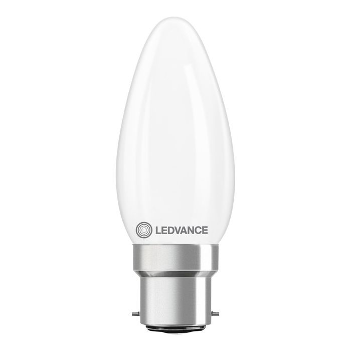 LEDVANCE Classic B B22d LED Filament Candle Lamp 3.4W Extra Warm White Dimmable - 40W Replacement