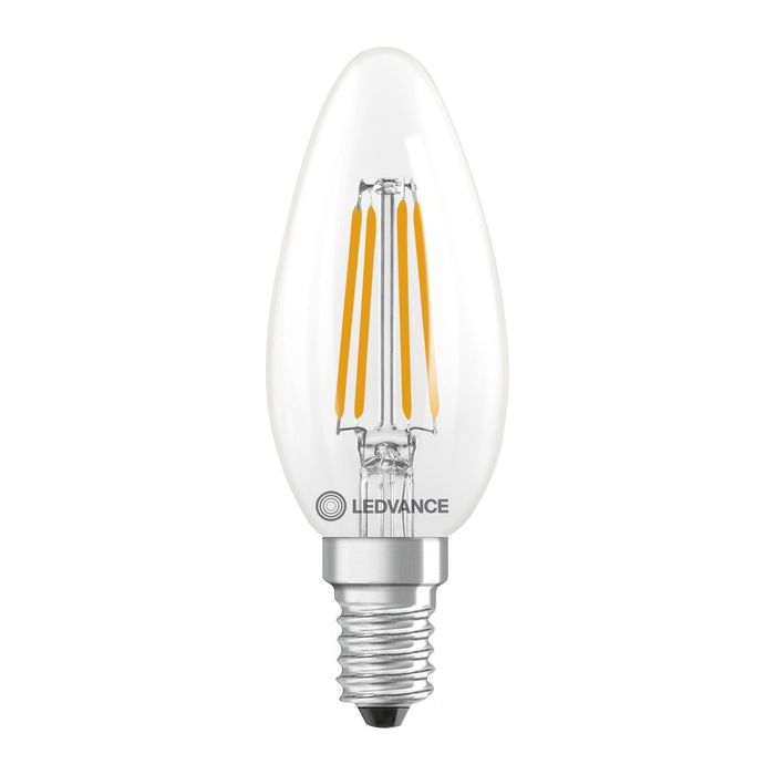 LEDVANCE Classic B E14 LED Filament Candle Lamp 3.4W Extra Warm White Dimmable - 40W Replacement