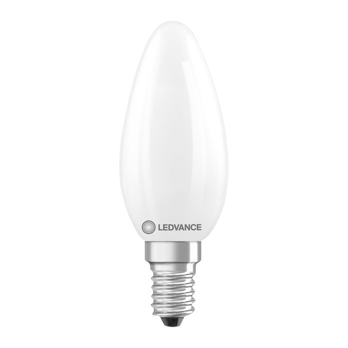 LEDVANCE Classic B E14 LED Filament Frosted Candle Lamp 3.4W Extra Warm White Dimmable - 40W Replacement