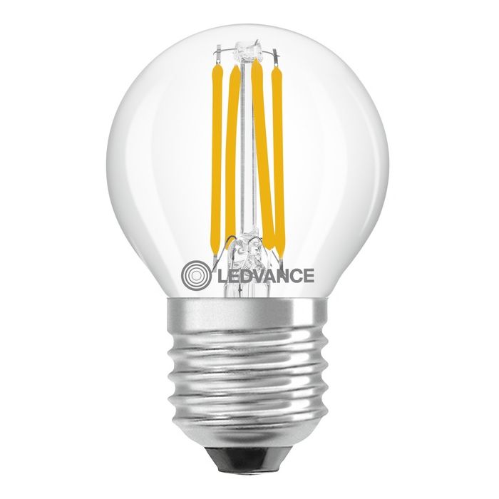 LEDVANCE Classic P E27 LED Filament Golf Ball Lamp 3.4W Extra Warm White Dimmable - 40W Replacement