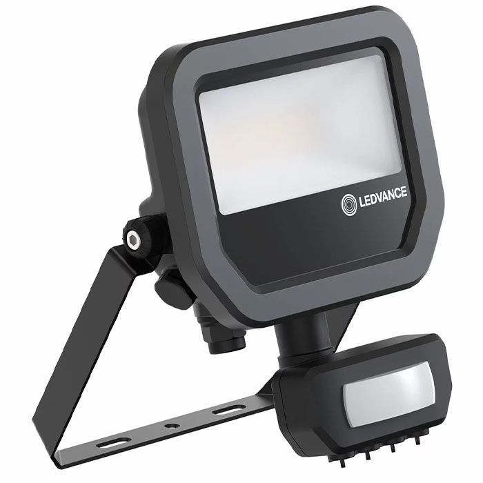 Ledvance Performance Class LED Floodlight 8W 4000K Black IP65 Sensor