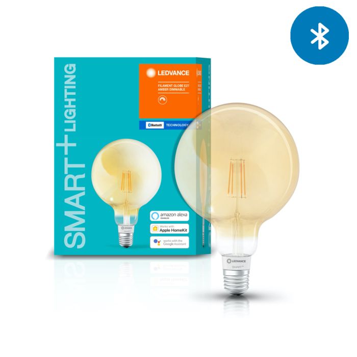Ledvance Smart Bluetooth 5.5W Filament Globe Amber Gold G125