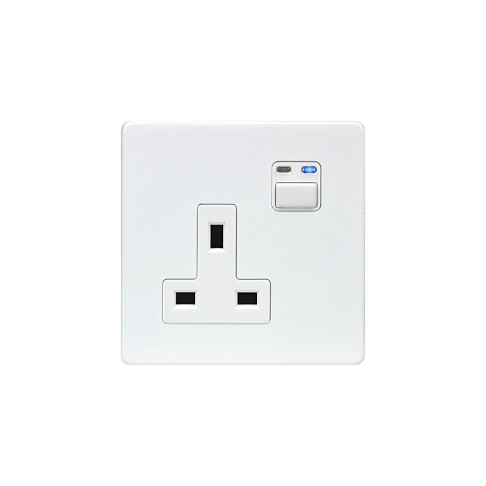 Lightwave 1 Gang 13A Power Socket White