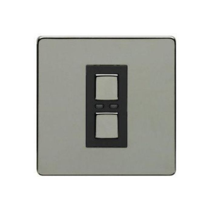 Lightwave 1 Gang Dimmer Black