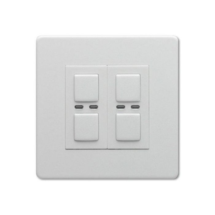 Lightwave 2 Gang Dimmer White