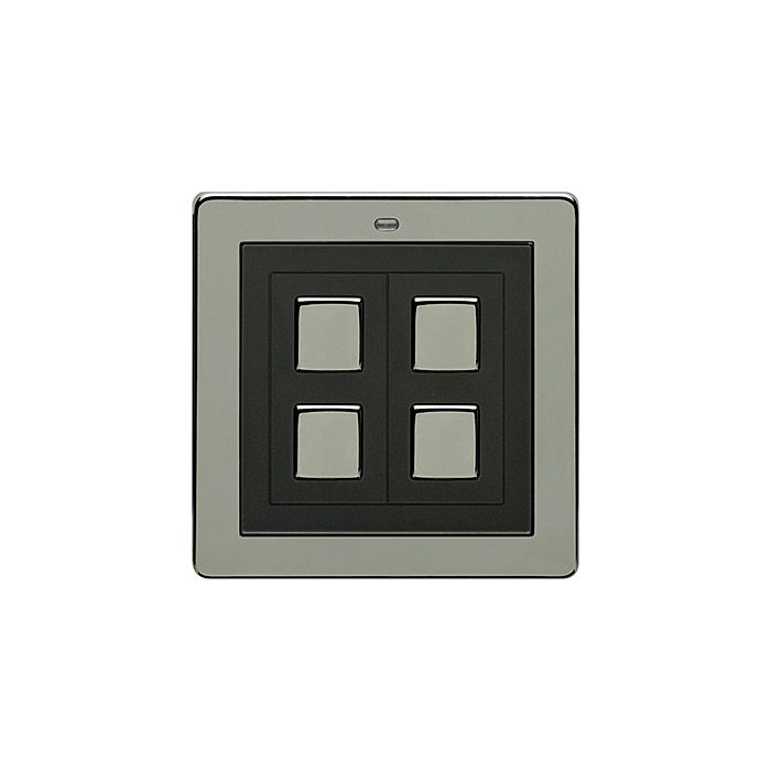 Lightwave 2 Gang Wire Free Switch Black