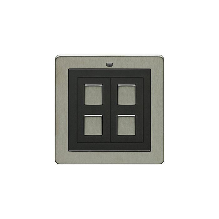 Lightwave 2 Gang Wire Free Switch Stainless Steel