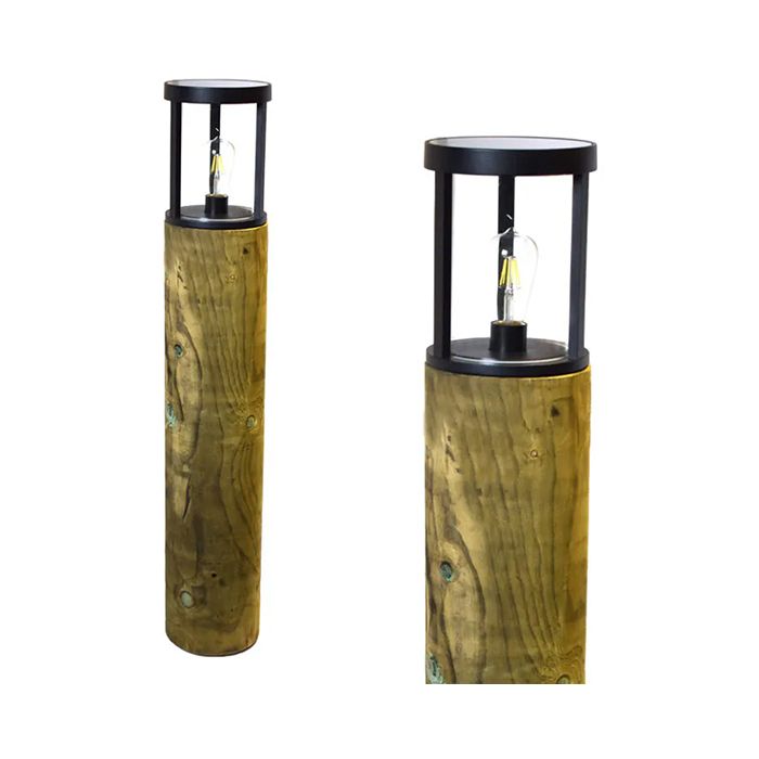 Lumena Radiata Edisol Pro-Solar Timber Path Light Black (6000K) Daylight 800mm