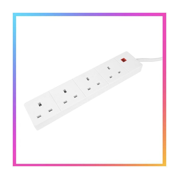 Lumeneco 4 Gang 5 Metre Extension Lead White