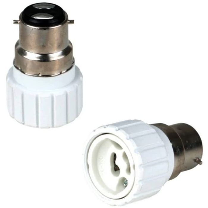 LumenEco Light Bulb Adaptor, Lamp Converter Holder, Bayonet to Gu10