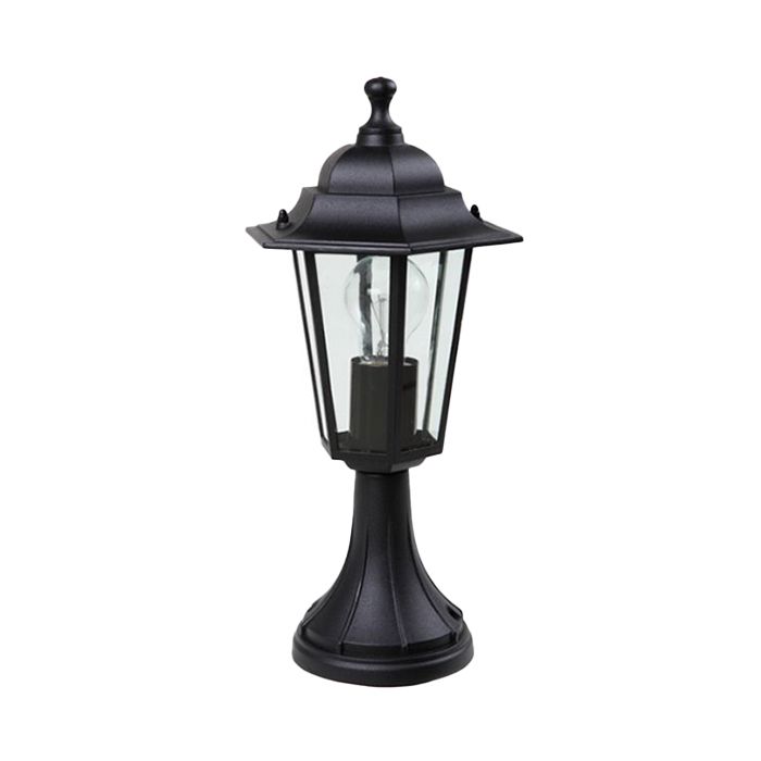 Lutec corniche outdoor vintage pedestal lantern