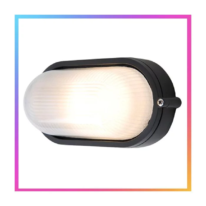 LUTEC Echo Black Wall Light