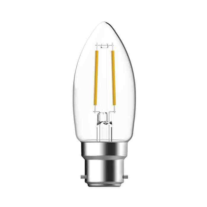 Megaman LED B22 Clear Filament Candle Warm White 4W