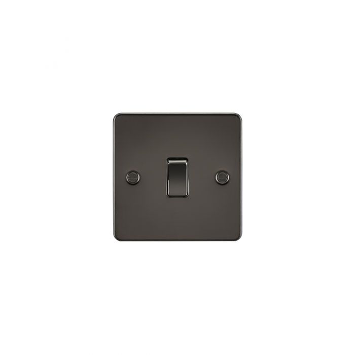 MLA Flat Plate 10AX 1G Intermediate Switch - Gunmetal