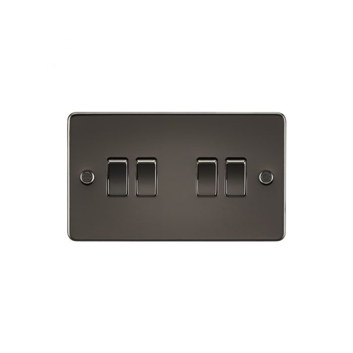 MLA Flat Plate 10AX 4G 2-way switch - gunmetal