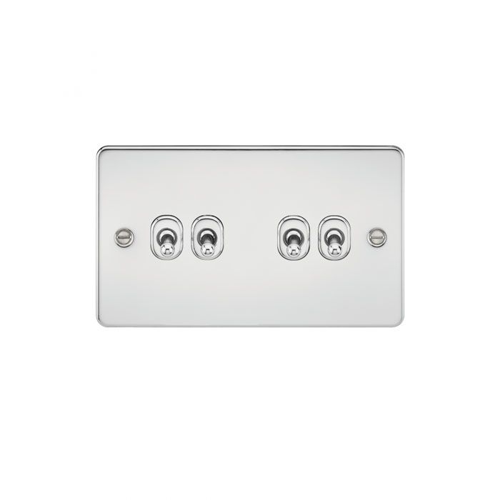 MLA Flat Plate 10AX 4G 2-way toggle switch - polished chrome
