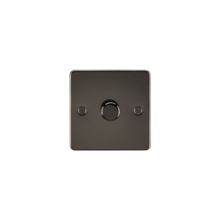 MLA Flat Plate 1G 2 way 10-200W (5-150W LED) trailing edge dimmer - Gunmetal