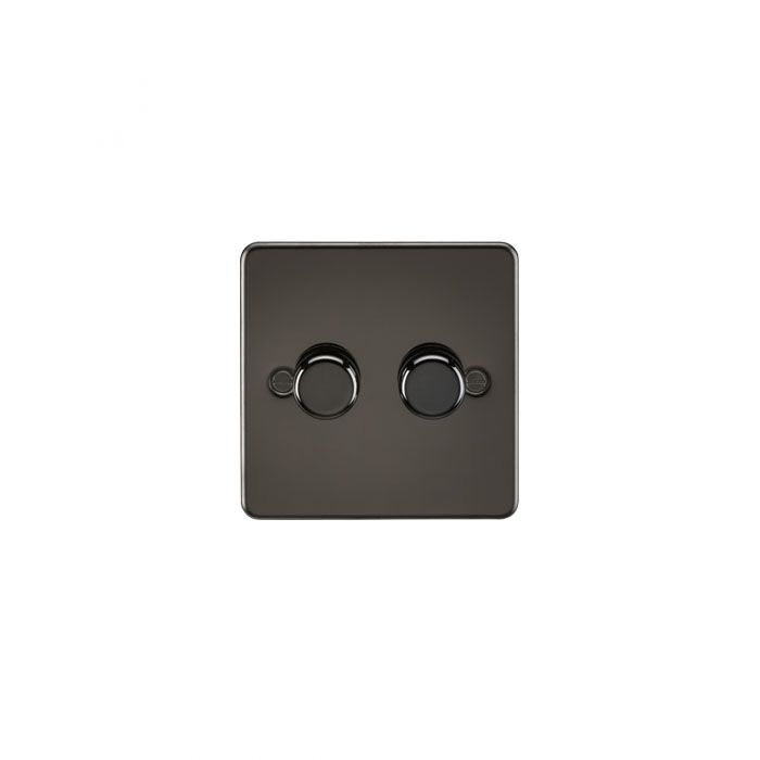 MLA Flat Plate 2G 2 way 10-200W (5-150W LED) trailing edge dimmer - Gunmetal