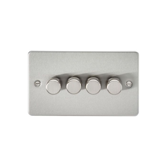 MLA Flat Plate 4G 2 way 10-200W (5-150W LED) trailing edge dimmer - Brushed Chrome