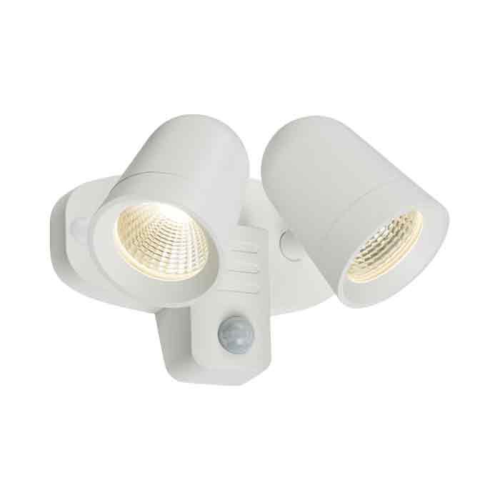 MLA IP65 18W LED White Twin Spot with PIR