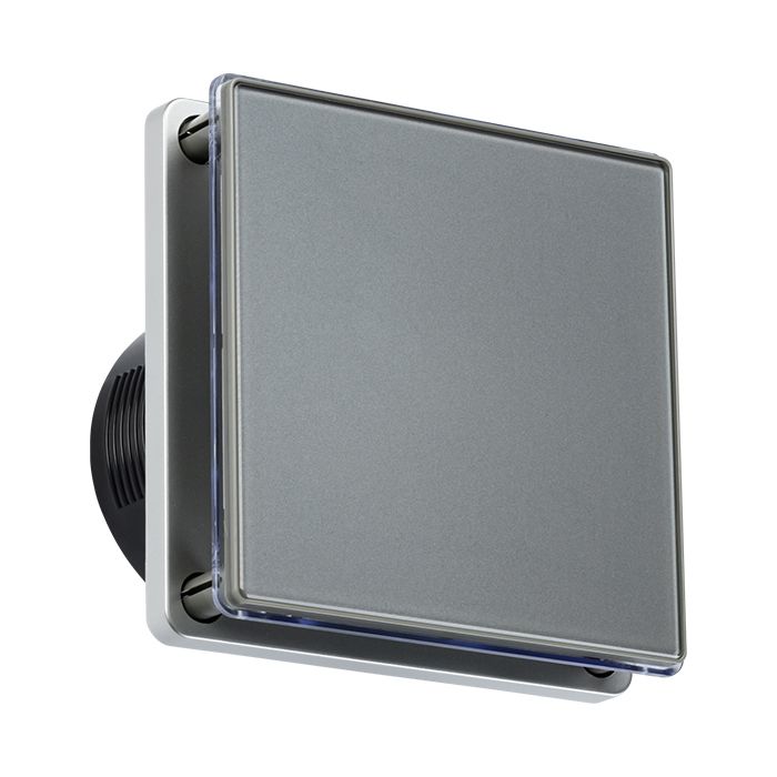 MLA Knightsbridge Grey 100mm/4 inch LED Backlit Extractor Fan with Overrun Timer