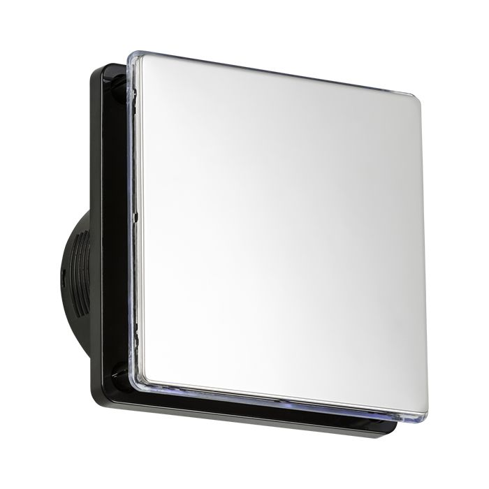 MLA Knightsbridge Polished Chrome 100mm/4 inch LED Backlit Extractor Fan with Overrun Timer