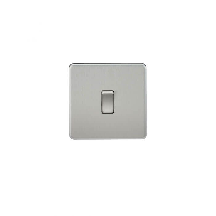MLA Screwless 10AX 1G 2-Way Switch - Brushed Chrome