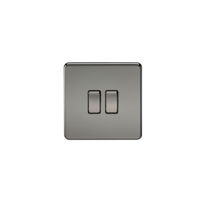 MLA Screwless 10AX 2G 2-Way Switch - Black Nickel