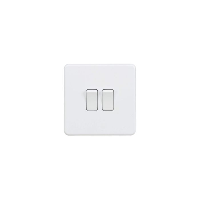 MLA Screwless 10AX 2G 2-Way Switch - Matt White