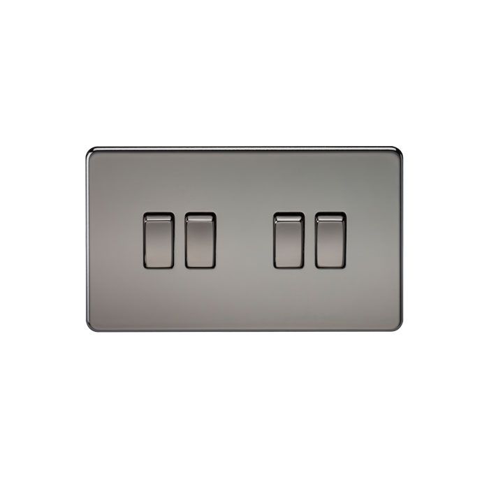 MLA Screwless 10AX 4G 2-Way Switch - Black Nickel