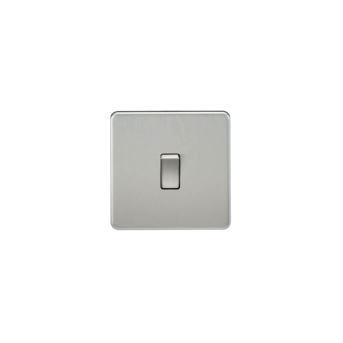 MLA Screwless 20A 1G DP Switch - Brushed Chrome