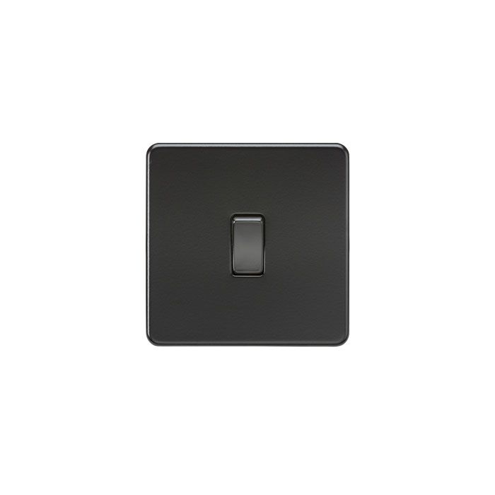 MLA Screwless 20A 1G DP Switch - Matt Black