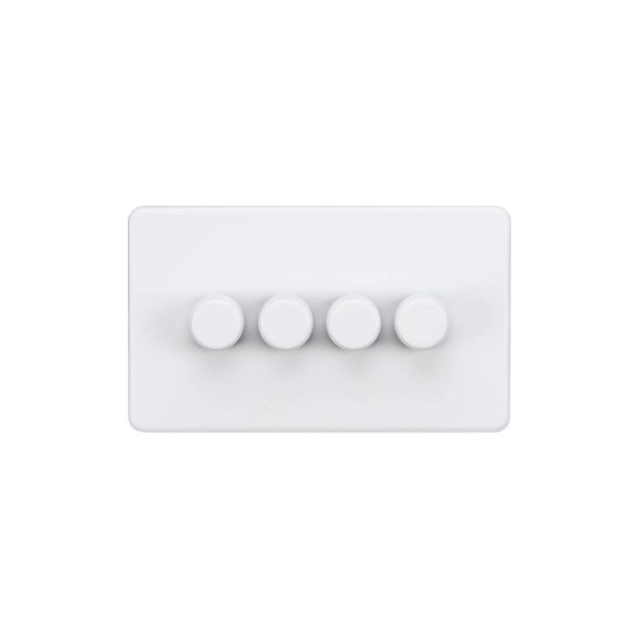 MLA Screwless 4G 2-way 10-200W (5-150W LED) trailing edge dimmer - Matt White