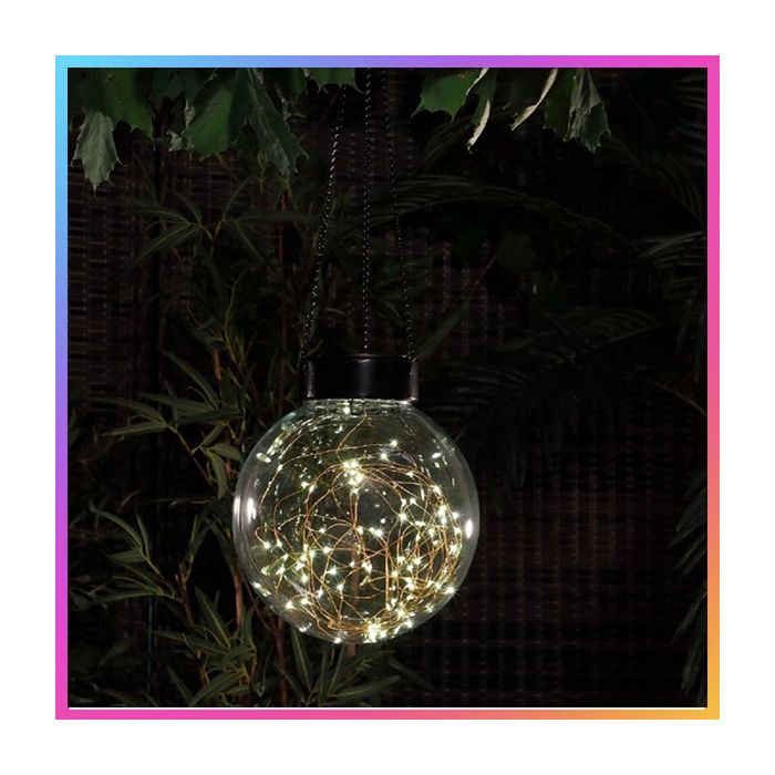 Noma Solar LED Hanging Glass Ball Garden Light