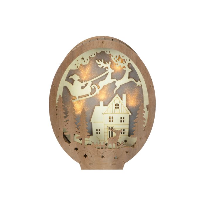 Nordic Wooden Christmas Scene Light
