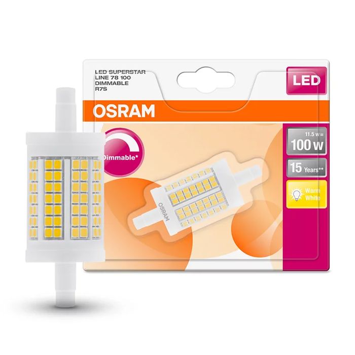 OSRAM Superstar LED R7s 11.5W-100W 1521lm Dimmable 78mm