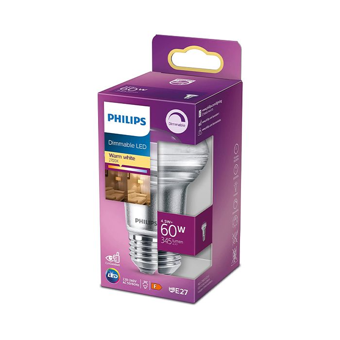 Philips 4.5W Dimmable LED R63 Reflector Light Bulb E27/ES 