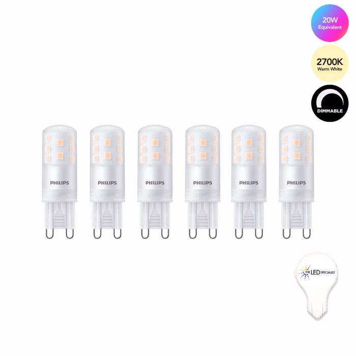 Philips CorePro Dimmable LED G9 2.6w- 6 Pack