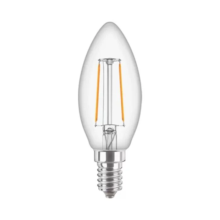 Philips CorePro E14 B35 Candle LED Bulb 2W Clear Warm White - 25W Replacement