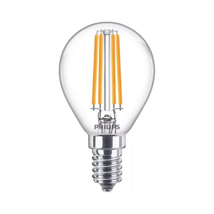Philips CorePro E14 P45 Golf Ball LED Bulb 6.5W Clear Warm White - 60W Replacement