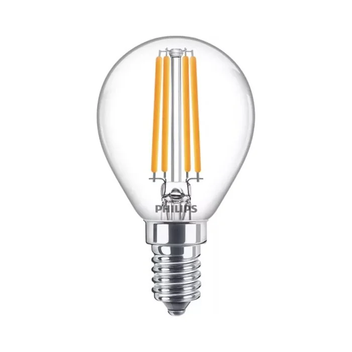 Philips CorePro E14 P45 Golf Ball LED Bulb 6.5W Clear Warm White - 60W Replacement