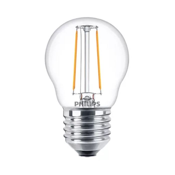Philips CorePro E27 P45 Golf Ball LED Bulb 2W Clear Warm White - 25W Replacement