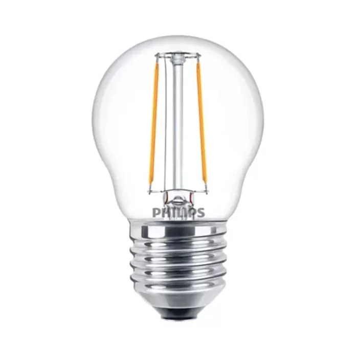 Philips CorePro E27 P45 Golf Ball LED Bulb 2W Clear Warm White - 25W Replacement