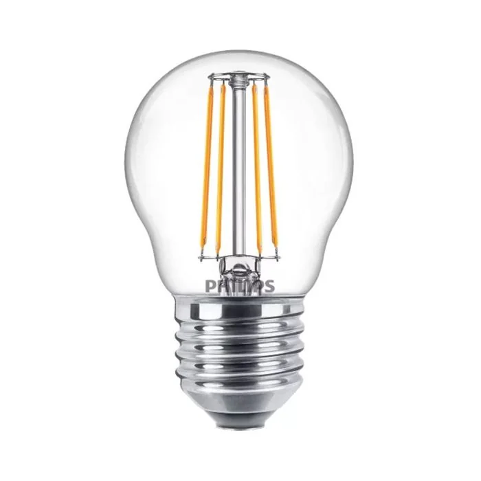 Philips CorePro E27 P45 Golf Ball LED Bulb 4.3W Clear Warm White - 40W Replacement