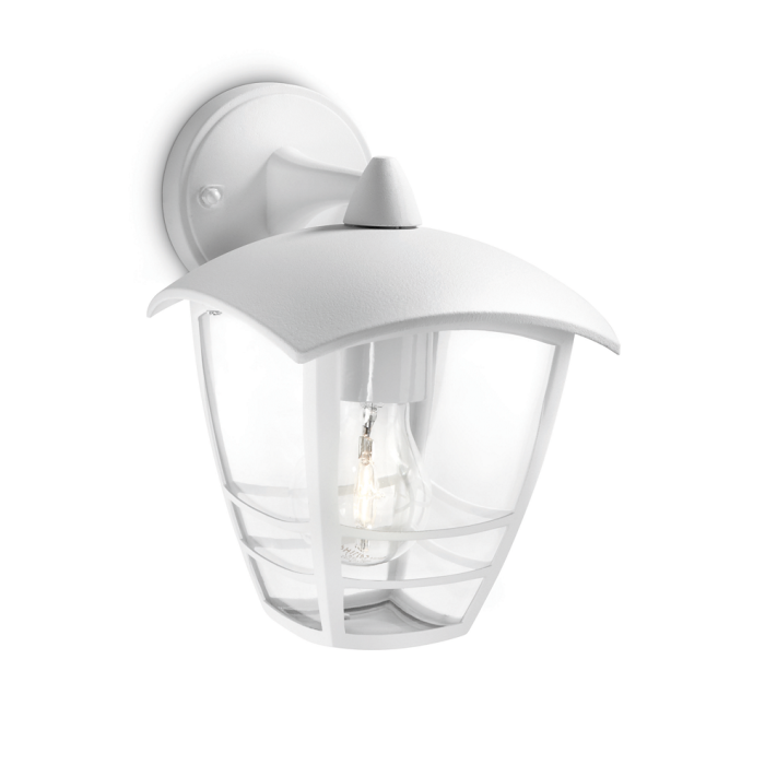 Philips Creek Outdoor White Wall Lantern (Hanging Down)