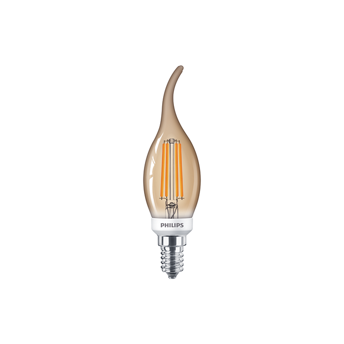 Philips Dimmable LED Candle 5W E14 822 GOLD