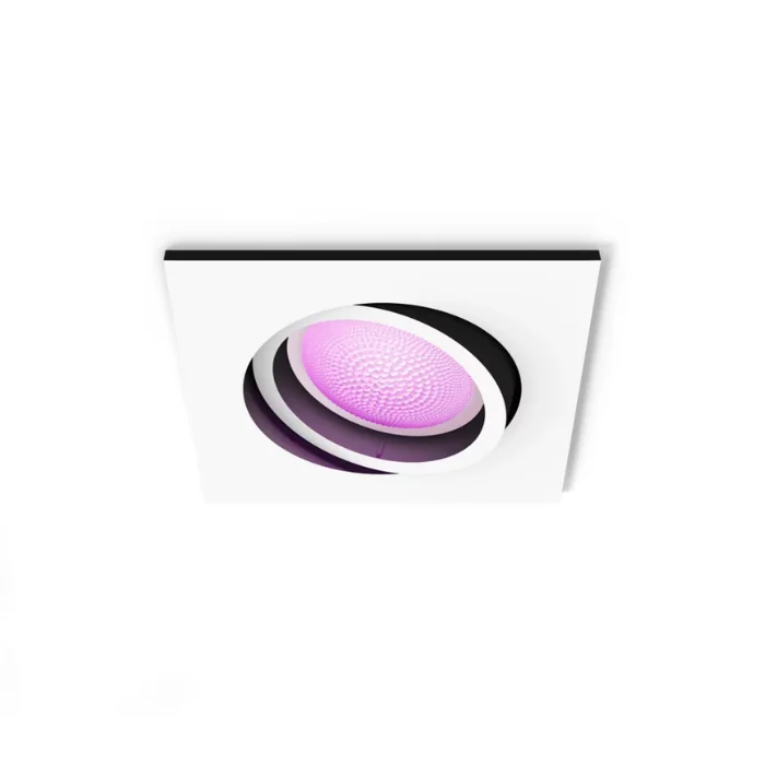 Philips Hue Centura Recessed Square Spotlight | Smart RGBW | White