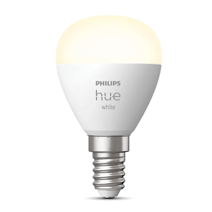 Philips Hue White Smart LED Golfball | Bluetooth & Zigbee | E14 Dimmable Smart Bulb