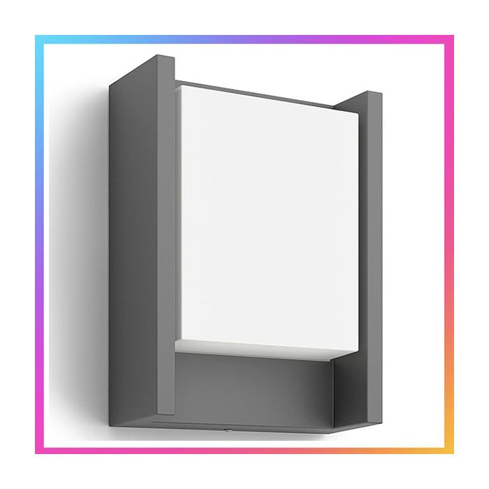Philips LED Arbour 6W Outdoor IP44 Wall Light Anthracite Grey